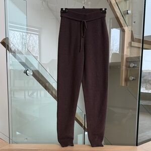 Babaton Dark Brown Knit Trousers